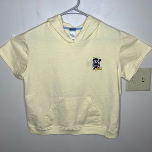 Vintage Disney Crop Short Sleeve Hoodie size L
